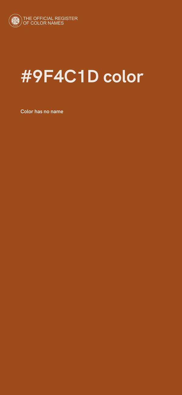 #9F4C1D color image