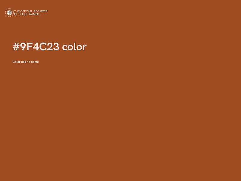 #9F4C23 color image