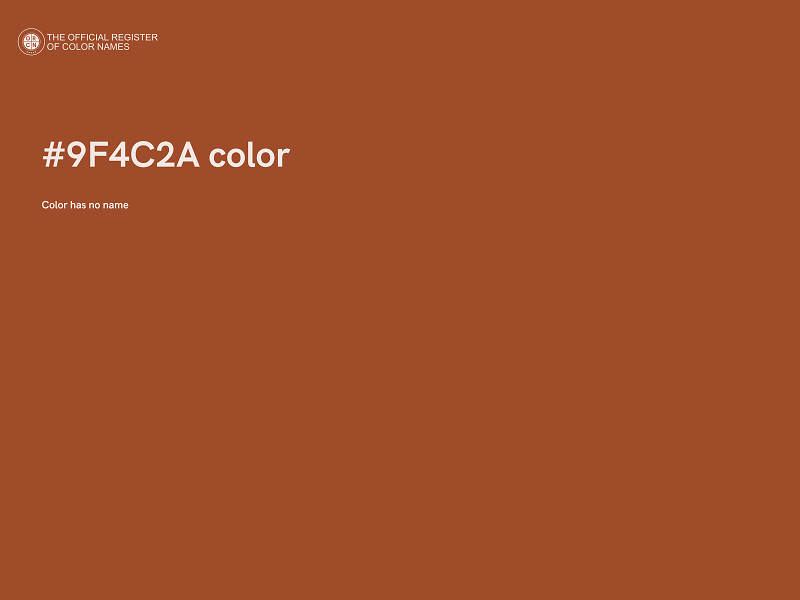 #9F4C2A color image