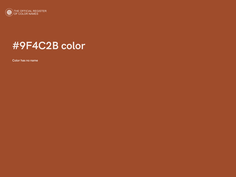 #9F4C2B color image