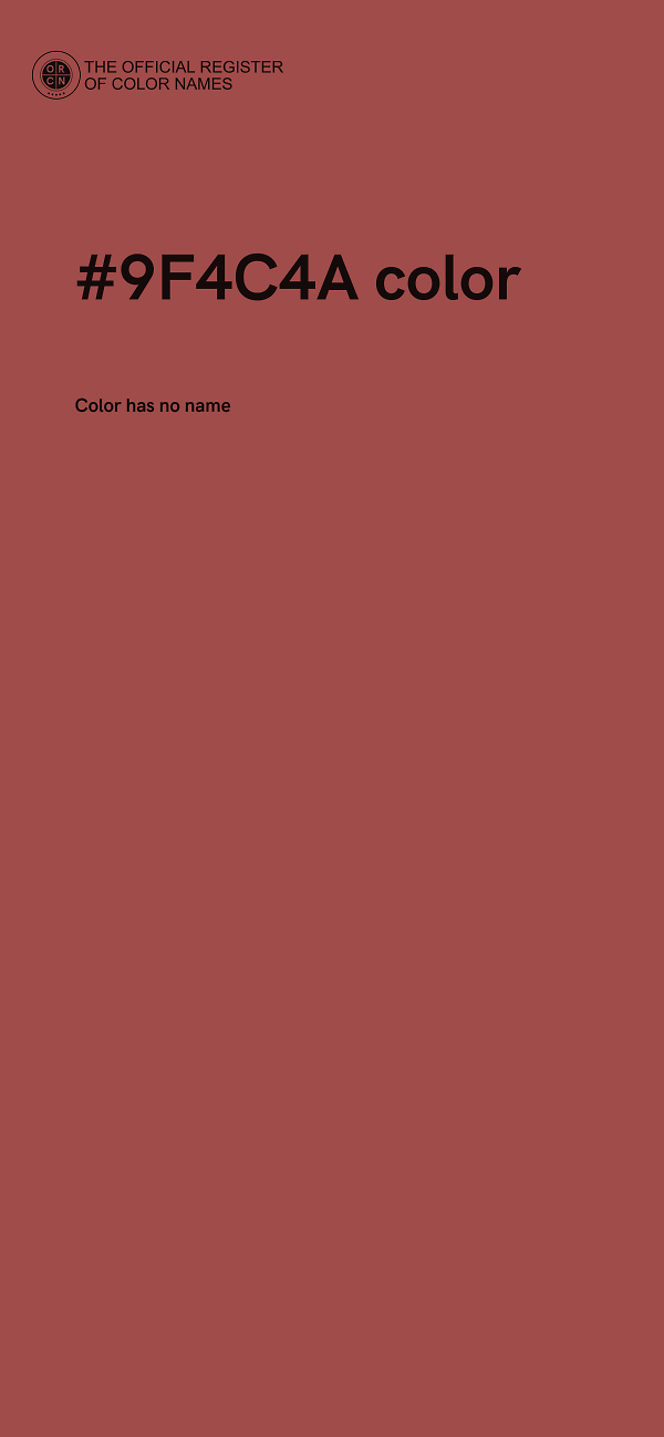 #9F4C4A color image