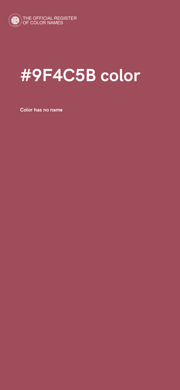 #9F4C5B color image