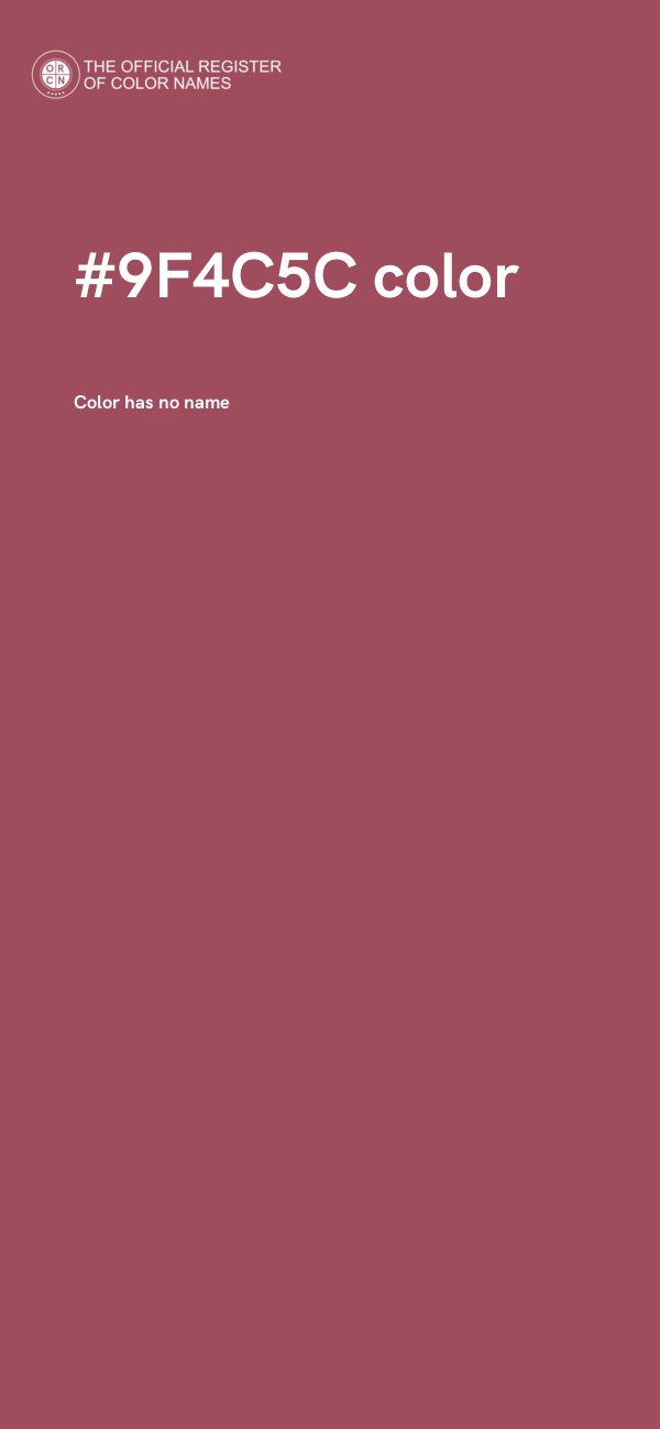#9F4C5C color image