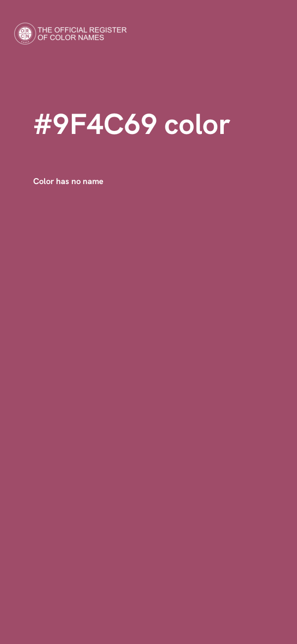#9F4C69 color image