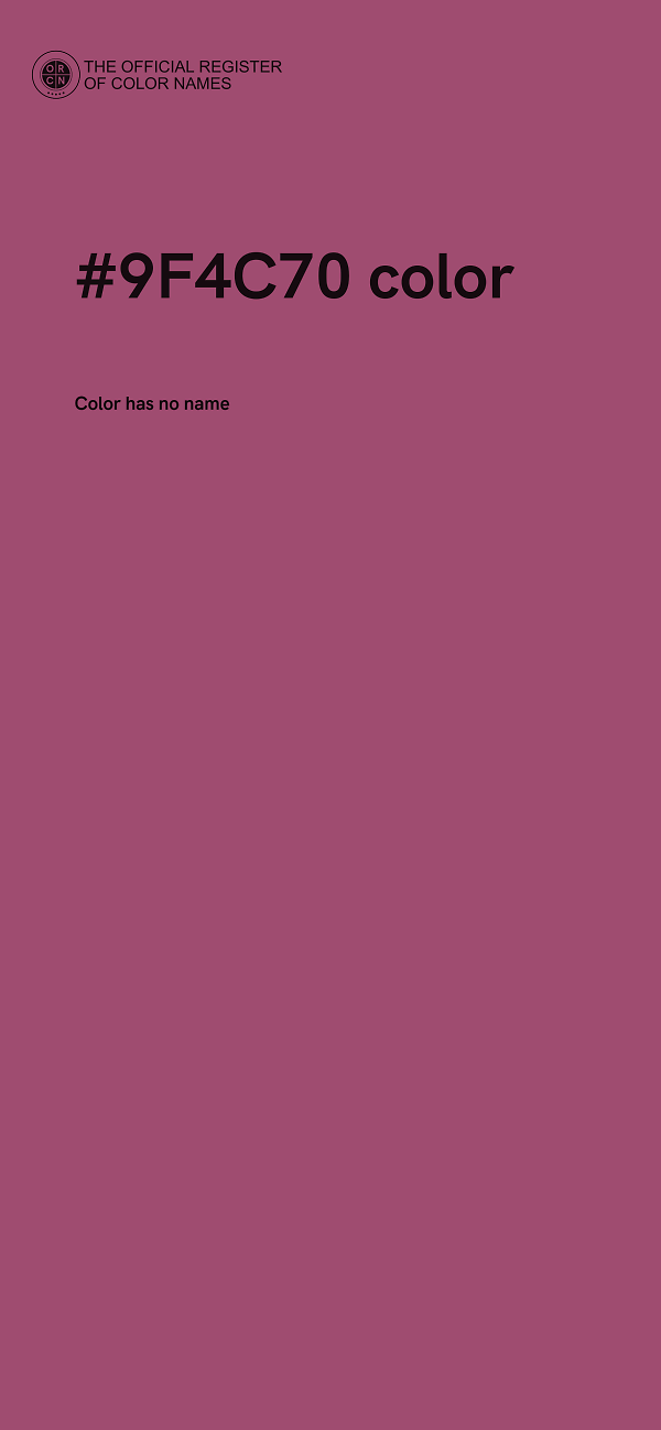#9F4C70 color image