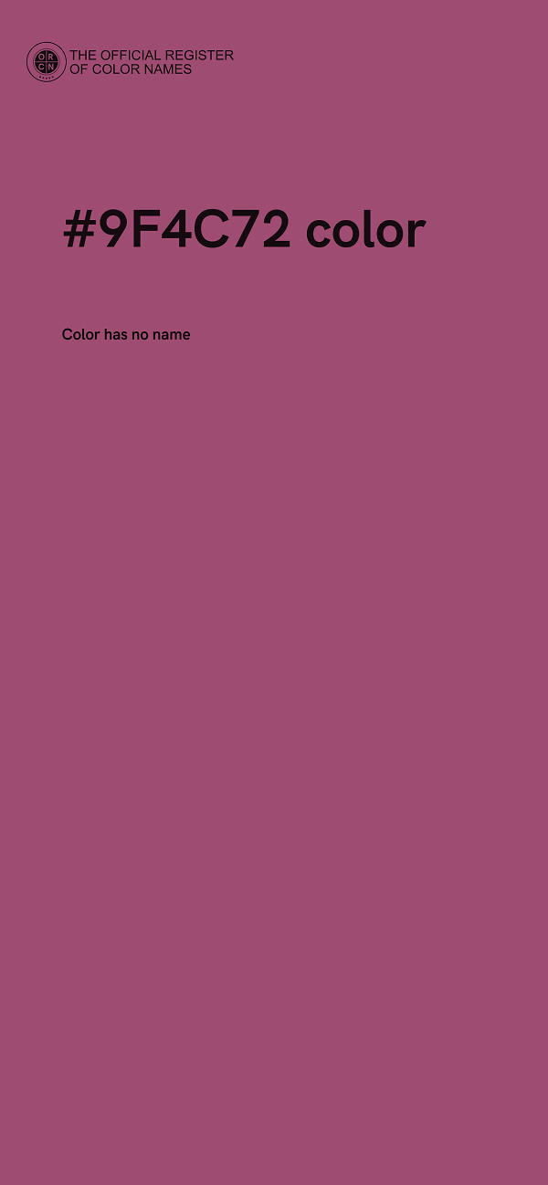 #9F4C72 color image