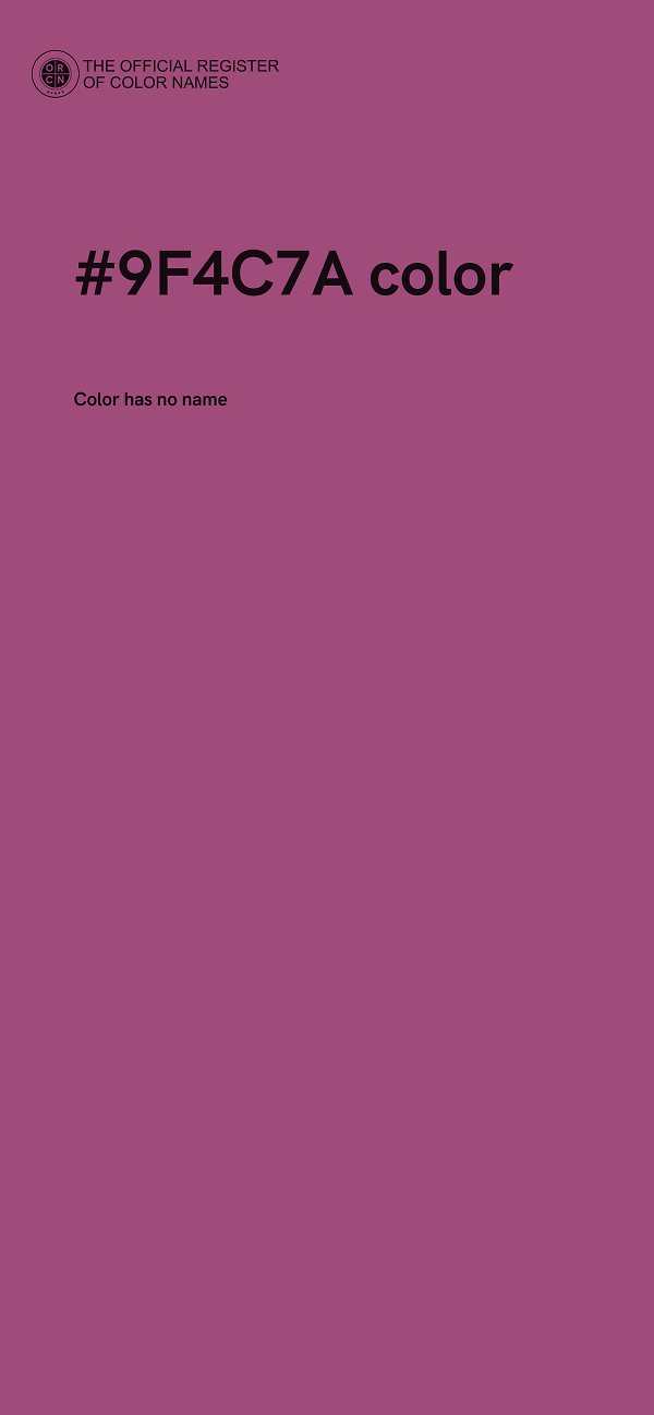 #9F4C7A color image