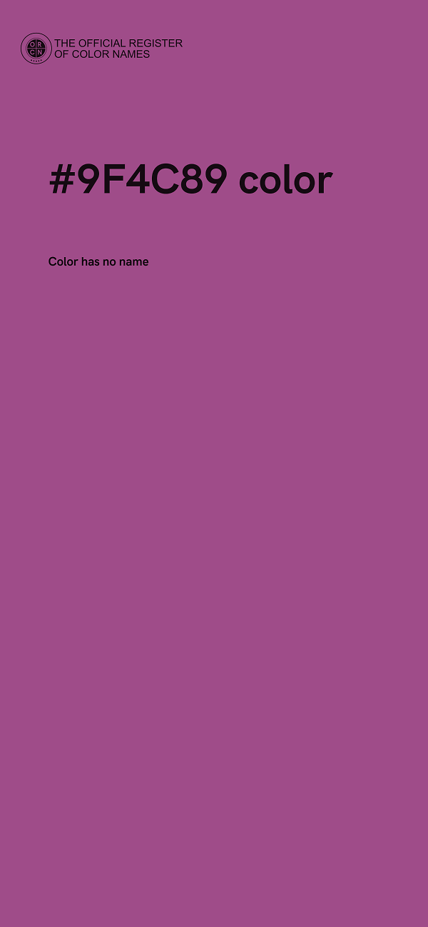 #9F4C89 color image