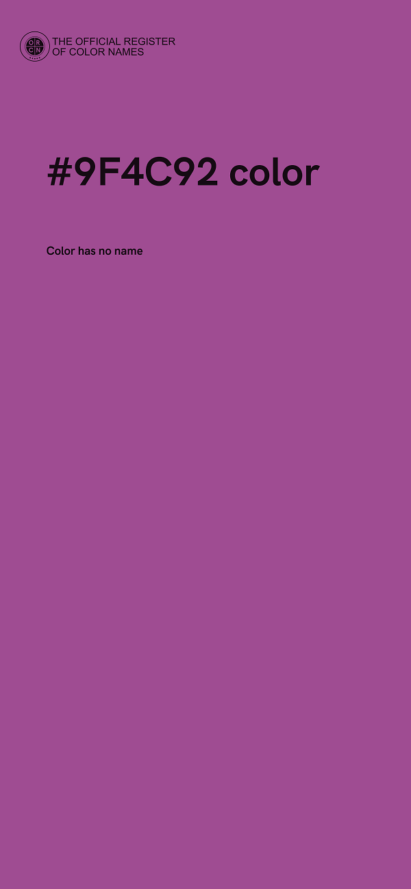 #9F4C92 color image
