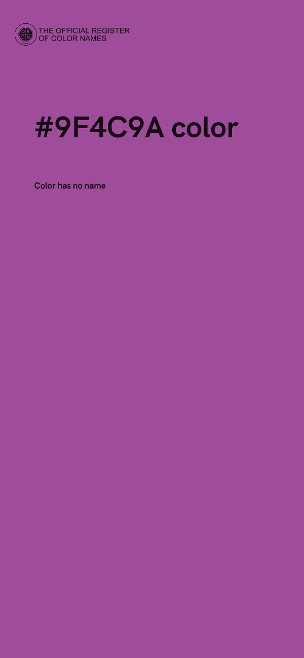 #9F4C9A color image
