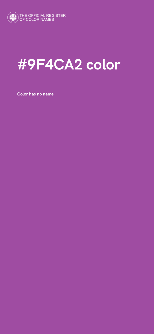 #9F4CA2 color image