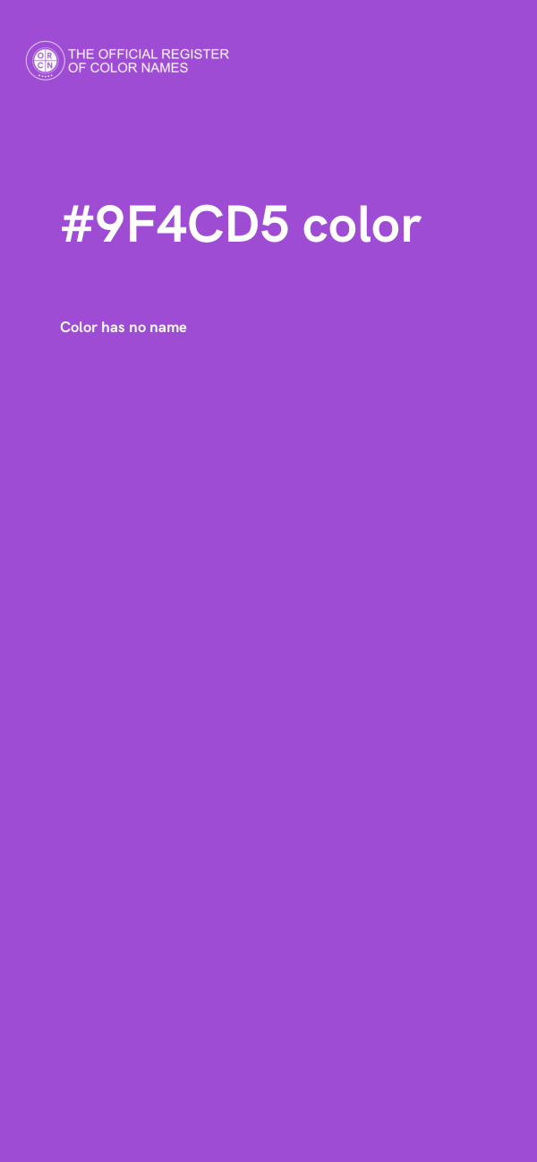 #9F4CD5 color image
