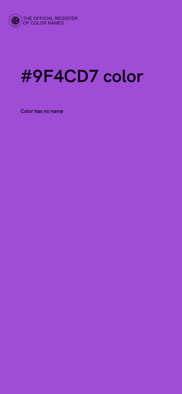 #9F4CD7 color image
