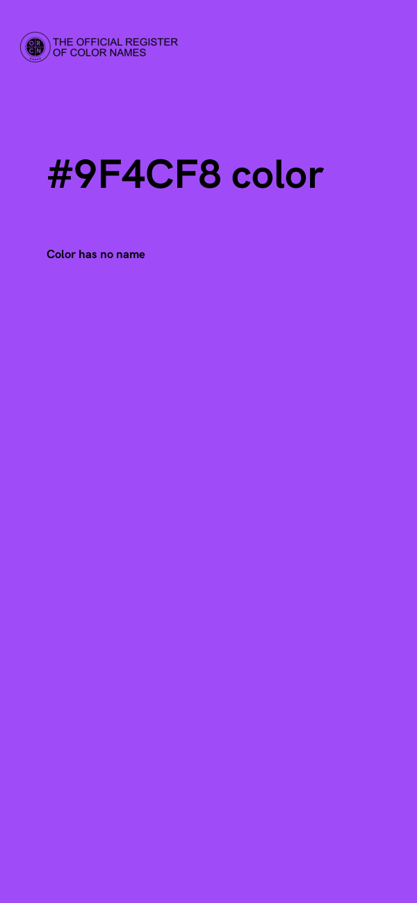 #9F4CF8 color image