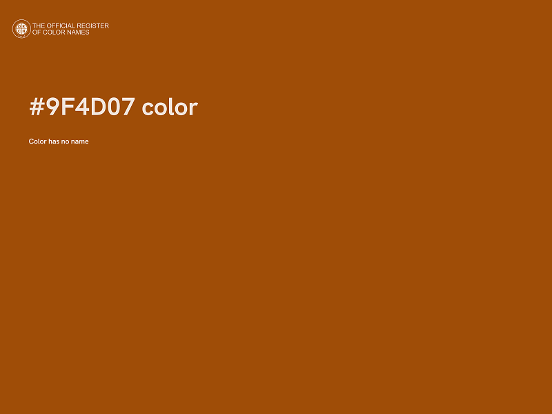 #9F4D07 color image
