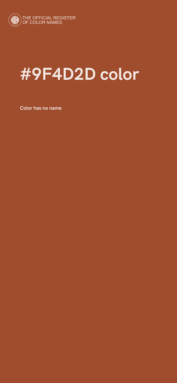 #9F4D2D color image