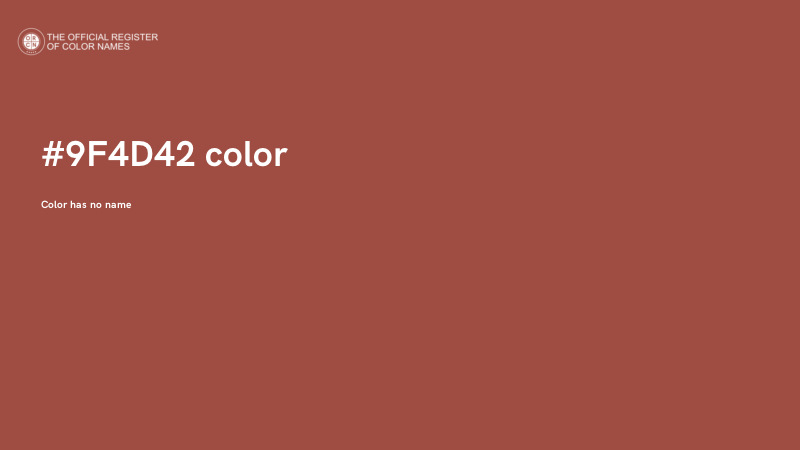 #9F4D42 color image