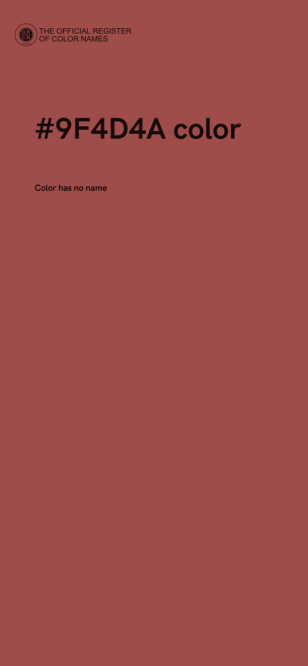 #9F4D4A color image