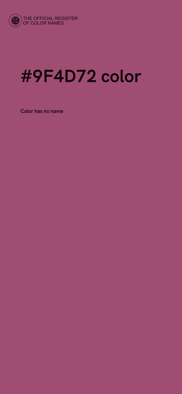 #9F4D72 color image