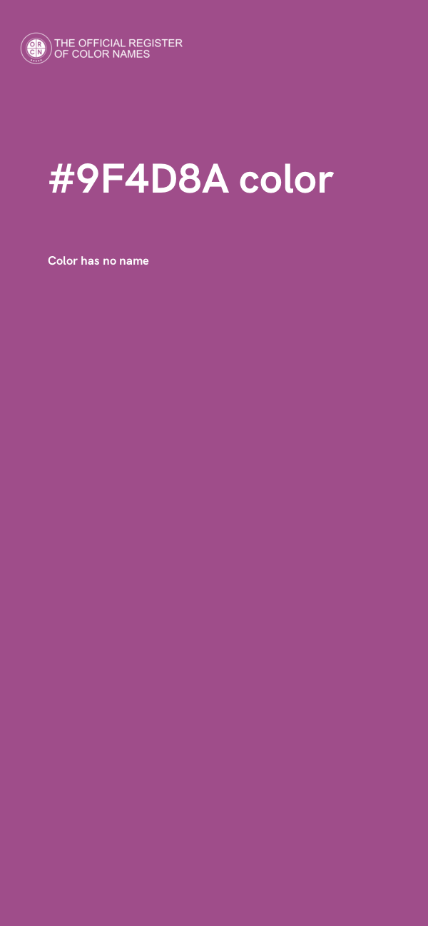 #9F4D8A color image