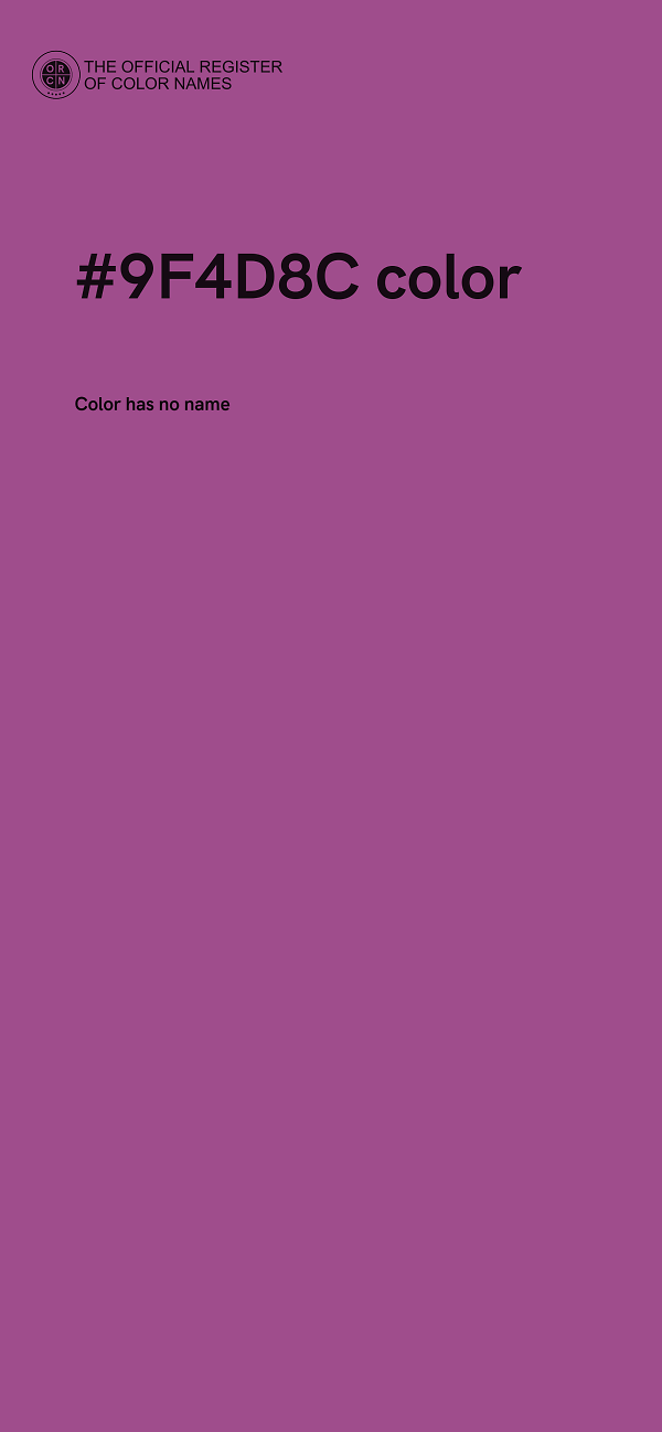 #9F4D8C color image