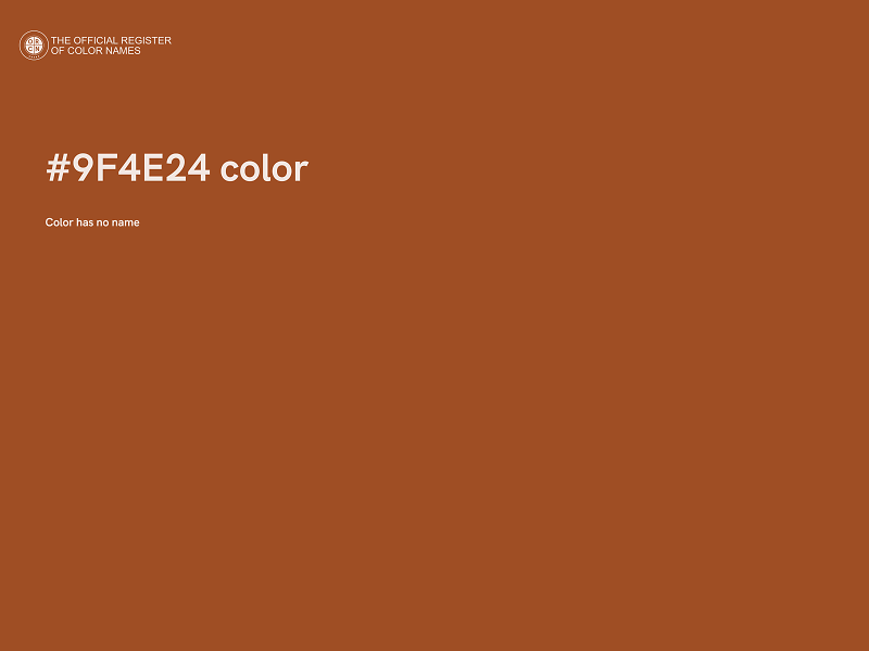 #9F4E24 color image