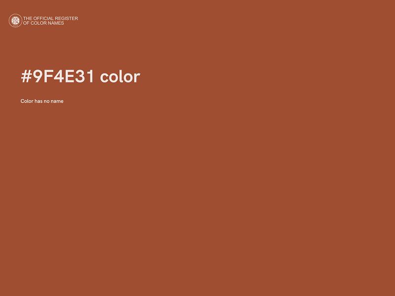 #9F4E31 color image