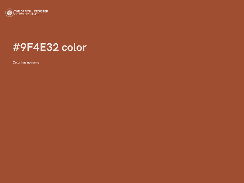 #9F4E32 color image