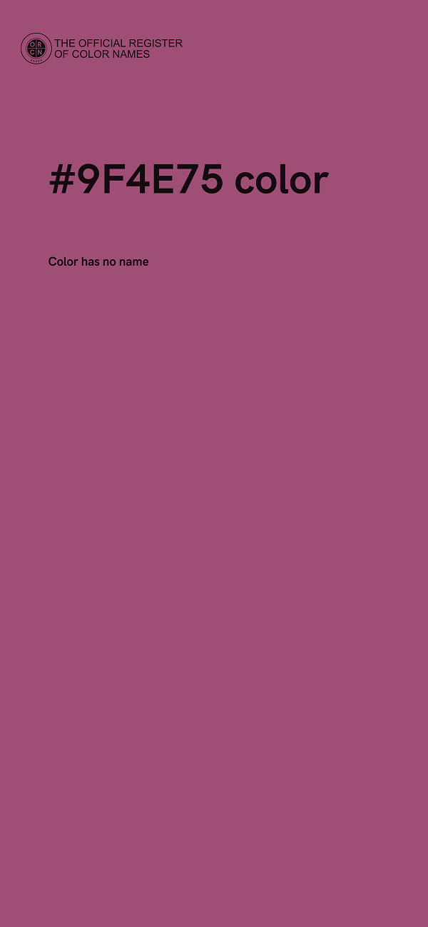 #9F4E75 color image