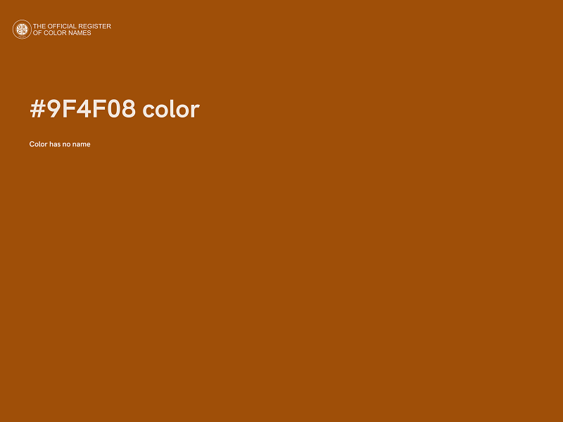 #9F4F08 color image