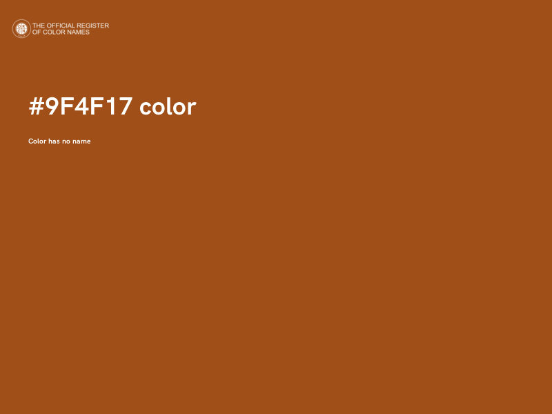 #9F4F17 color image