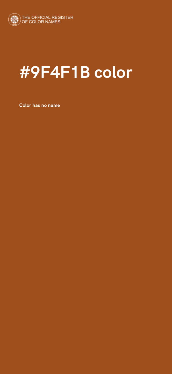 #9F4F1B color image