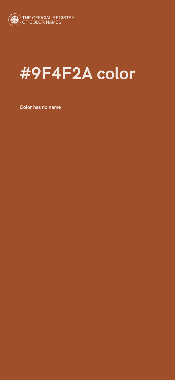 #9F4F2A color image