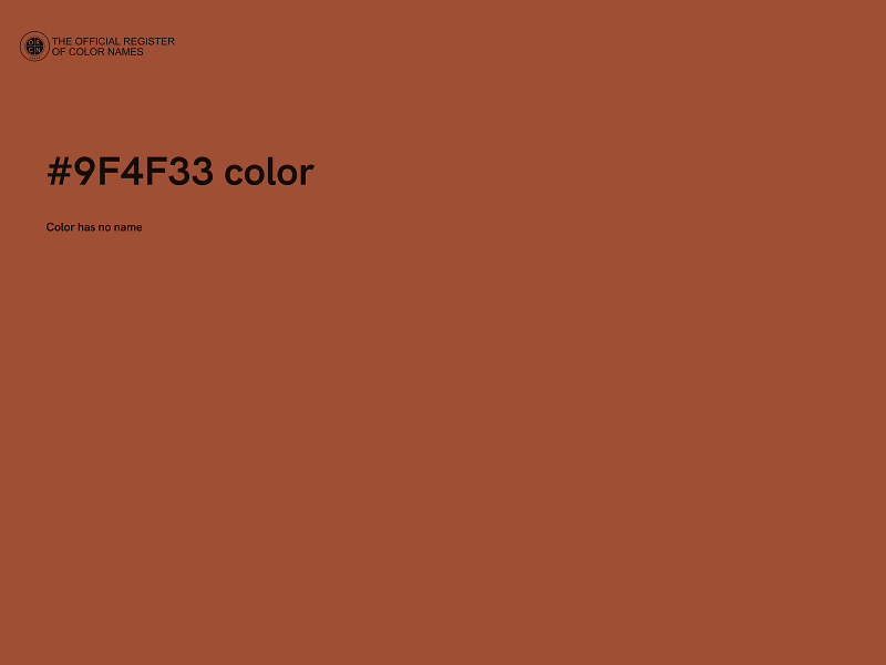 #9F4F33 color image