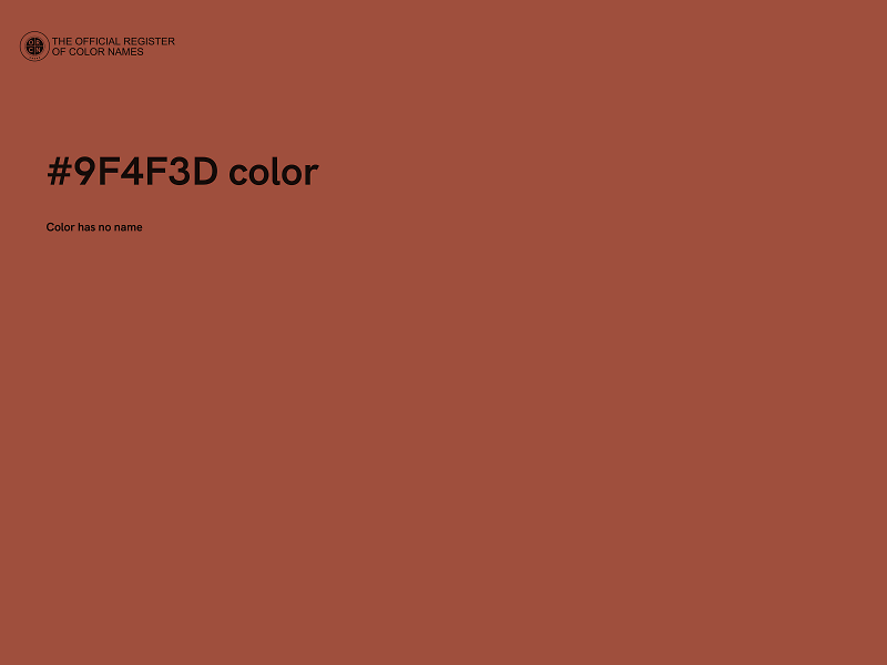 #9F4F3D color image