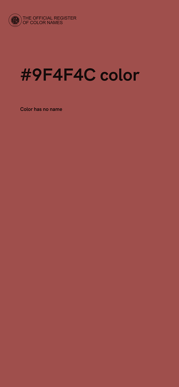 #9F4F4C color image