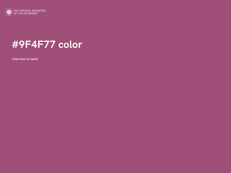 #9F4F77 color image