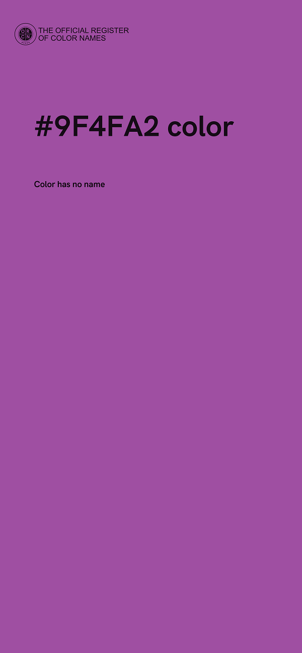 #9F4FA2 color image