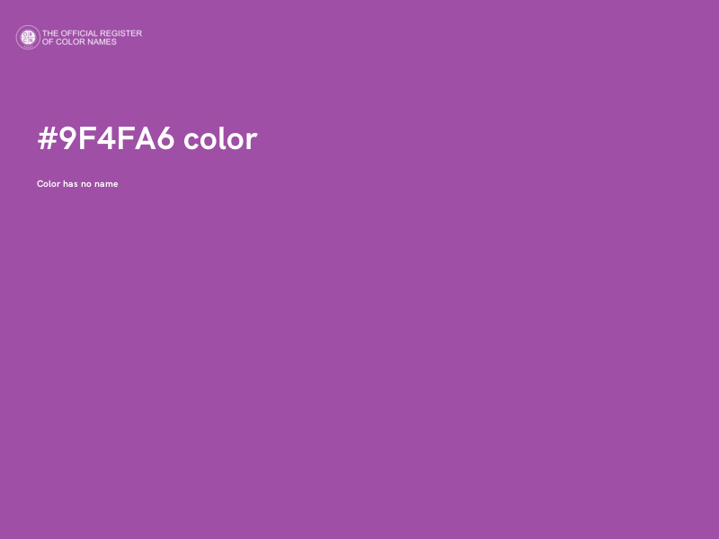 #9F4FA6 color image