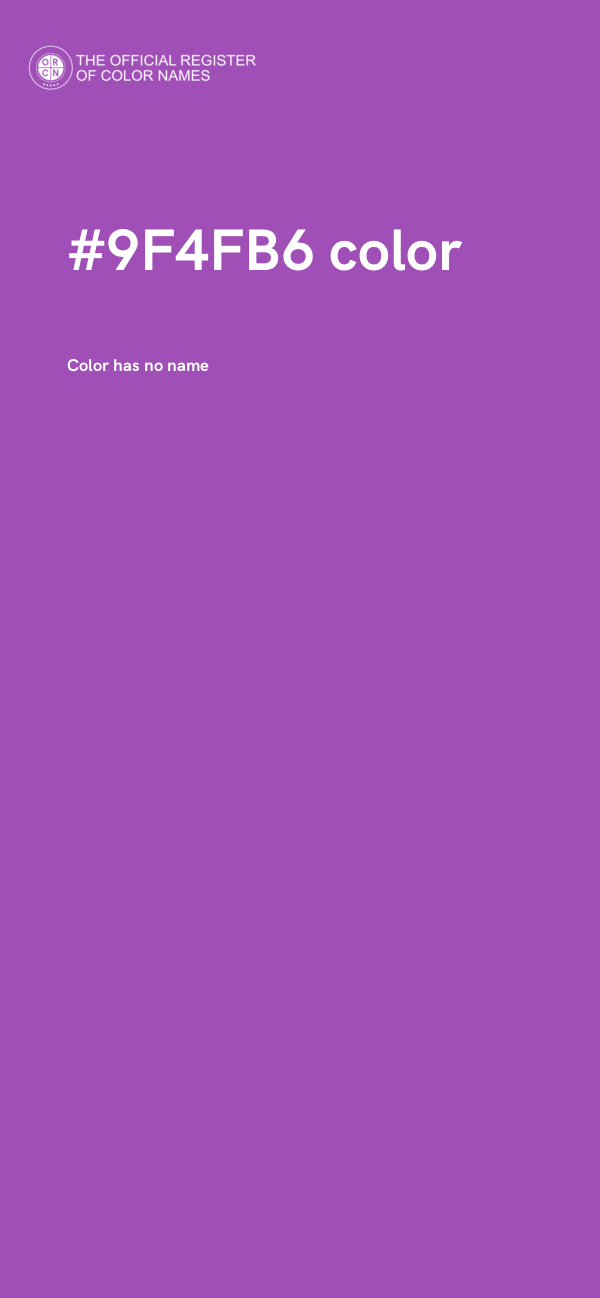#9F4FB6 color image