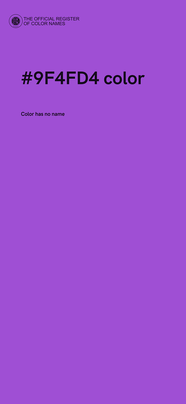 #9F4FD4 color image