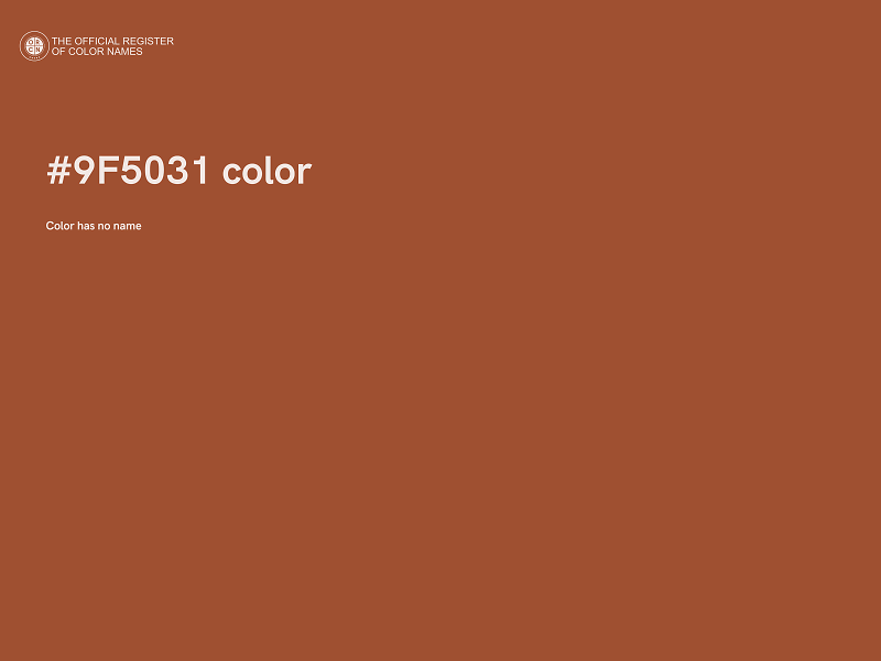 #9F5031 color image