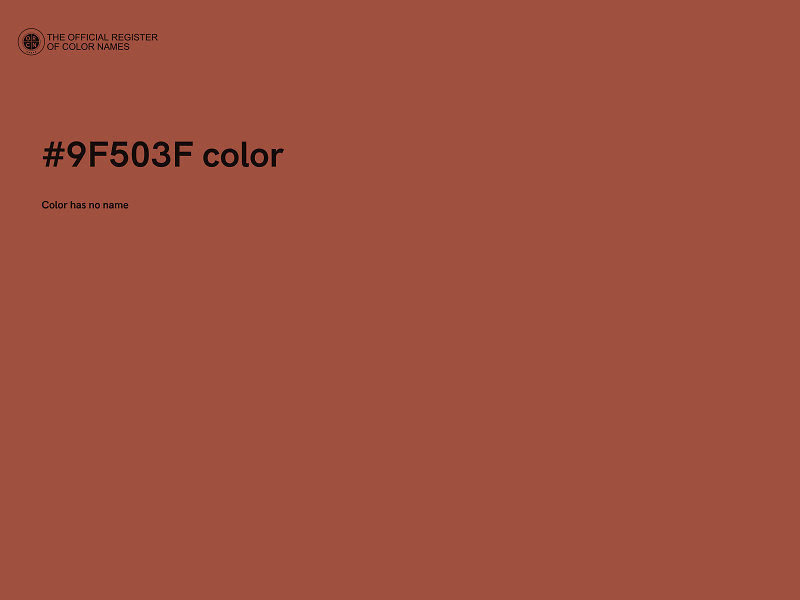 #9F503F color image