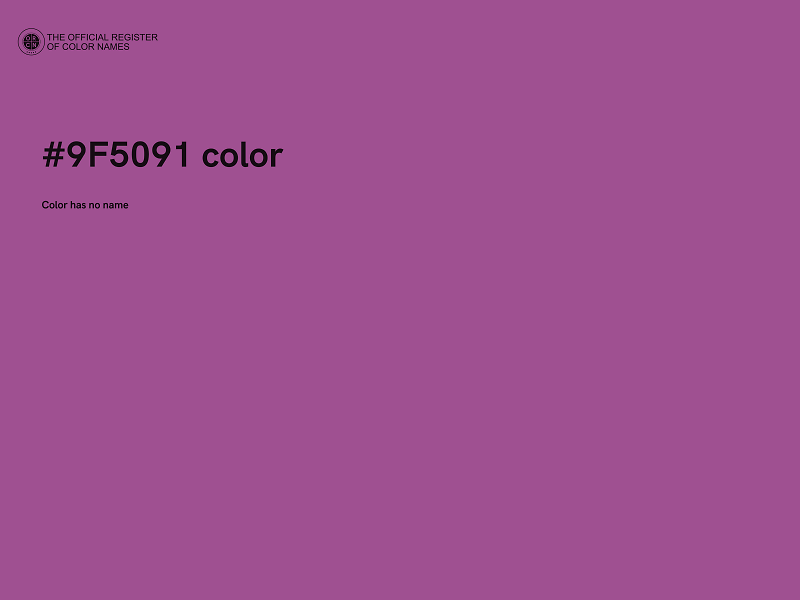 #9F5091 color image