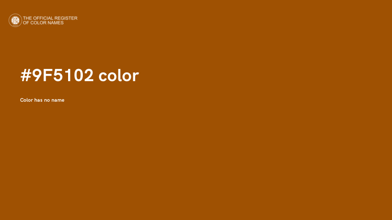 #9F5102 color image