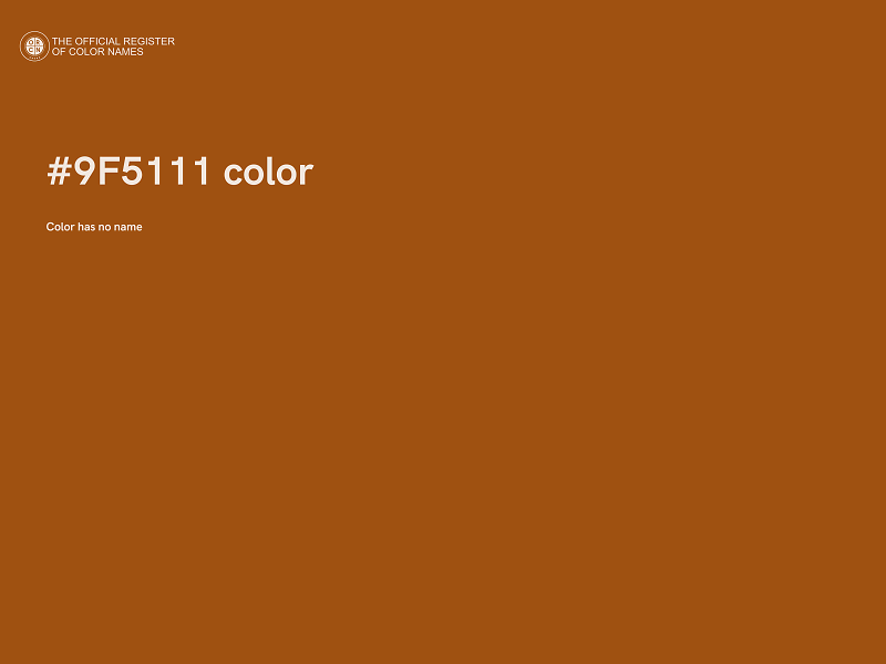 #9F5111 color image