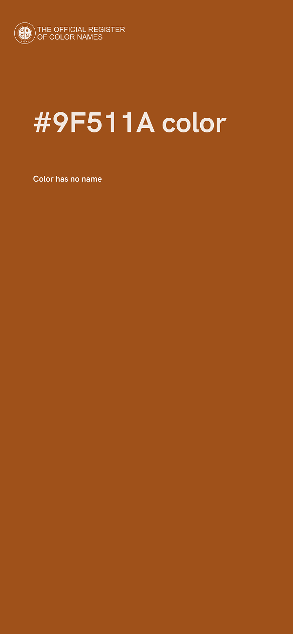 #9F511A color image