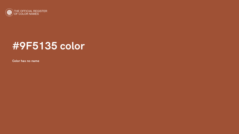 #9F5135 color image