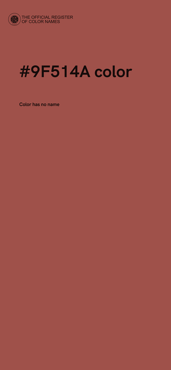 #9F514A color image