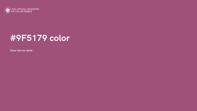 #9F5179 color image